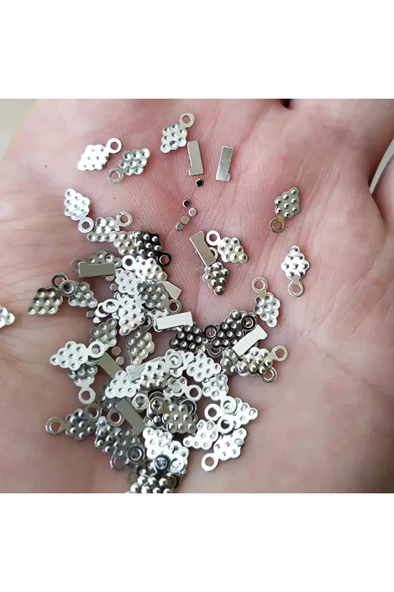 Pleksi Bijuteri Oyalık gümüş Pullar, pul ve noktaları ile birlikte gümüş renk ürün görseli