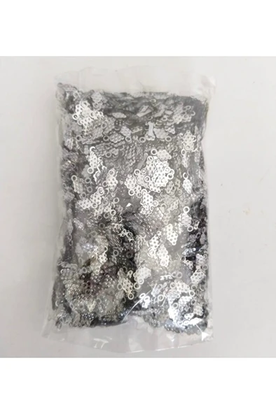 Pleksi Bijuteri Oyalık gümüş Pullar, pul ve noktaları ile birlikte gümüş renk - Resim 3