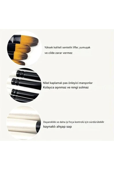 Yan Kesik Uçlu Fırça Seti 6 Adet-Akrilik Boya, Yağlı Boya, Guaj Boya, Resim Fırçası - Resim 4