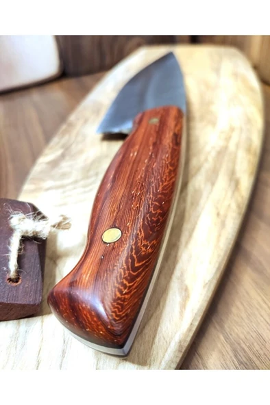 El Yapımı Şef Bıçağı, Ahşap Saplı, Profesyonel N690 Mutfak Bıçağı (c5) - Resim 4