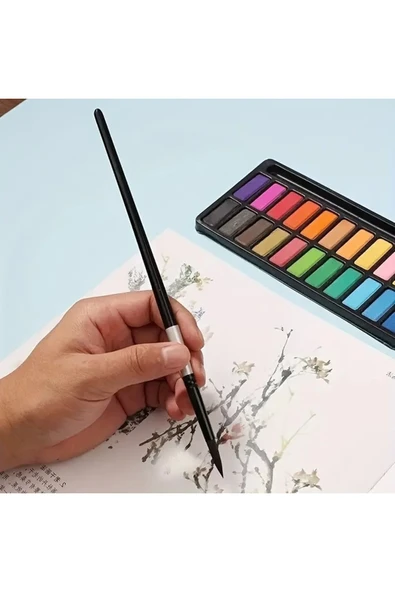 Fırça Seti, Tahrir Fırçası, Minyatür, Tezhip, Resim, Suluboya, Yağlı Boya, Akrilik-7 Parça Set - Resim 6