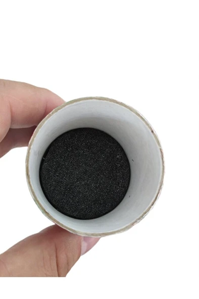 Ebru desenli kubur, fırça, kağıt , kalem saklama kutusu, süngerli silindir kutu, fırçalık-No:2 - Resim 4