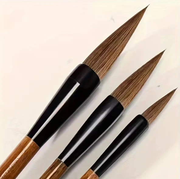 Tahrir Fırçası Seti Büyük Boy Çini, Vazo, Seramik, Sırlama, Suluboya, Çizim, Resim-üç Boy,3 Adet ürün görseli