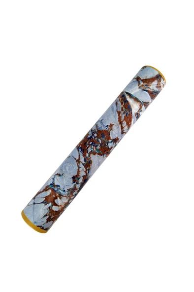 Ebru desenli kubur, fırça, kağıt , kalem saklama kutusu, süngerli silindir kutu, fırçalık-No:12 ürün görseli