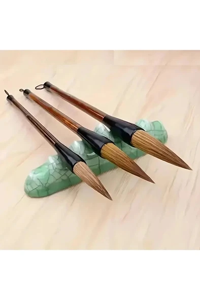 Tahrir Fırçası Seti Büyük Boy Çini, Vazo, Seramik, Sırlama, Suluboya, Çizim, Resim-üç Boy,3 Adet - Resim 2