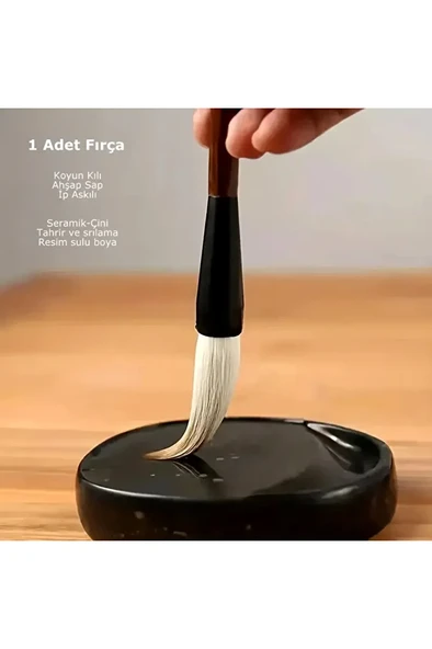 Tahrir Fırçası Koyun Kılı Büyük Boy, Sırlama, Çini, Vazo, Seramik, Sulu Boya, Resim-Askılı 1 Adet ürün görseli