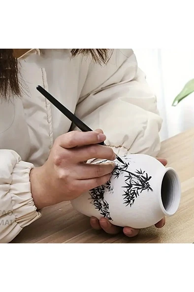 Profesyonel Sincap Saçı Fırça No:4-Tahrir Fırçası, Detay Boyama, Sulu Boya, Akrilik, Guaj, Yağlıboya - Resim 2