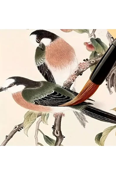 Tahrir Fırçası kurt kılı Büyük Boy, Sırlama, Çini, Vazo, Seramik, Sulu Boya, Resim-Askılı 1 Adet - Resim 2