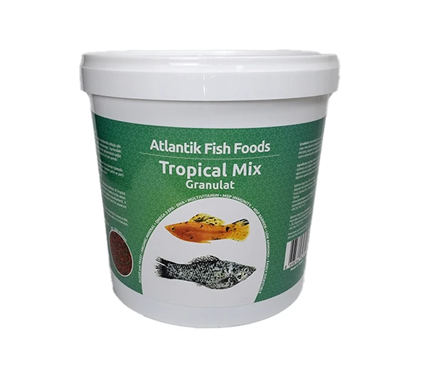 Atlantik Tropical Mix Granulat 3000 Gr Kova Balık Yemi - 1