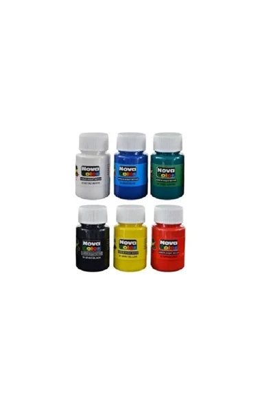 Akrilik Boya 6'lı Şişe 17ml 6 Farklı Renk-set