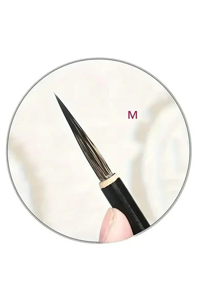 Tahrir Fırçası No:2-m Beden 2.5cm Uç Uzunluğu-(ÇİNİ, SERAMİK, TEZHİP, MİNYATÜR, BOYAMA) - 1