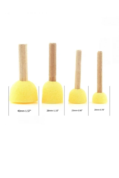 Sünger Tampon Ponpon Fırça Seti 4 Parça - (kaligrafi Yazı, Süsleme Ve Boyama) ürün görseli