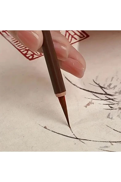 Tahrir fırça seti, çini, seramik, tezhip, minyatür, çiçek boyama, resim 9 Adet Set - Resim 4