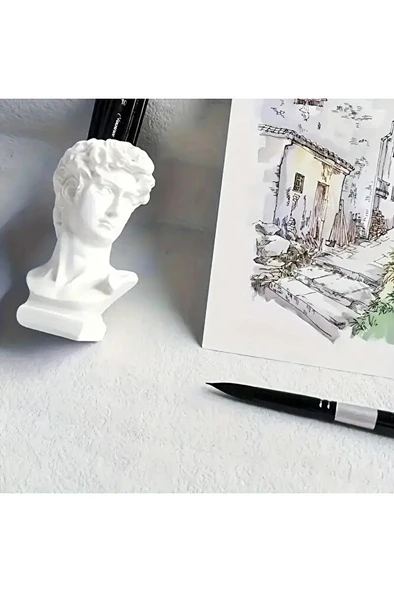 Profesyonel Sincap Saçı Fırça No:4-Tahrir Fırçası, Detay Boyama, Sulu Boya, Akrilik, Guaj, Yağlıboya - Resim 5