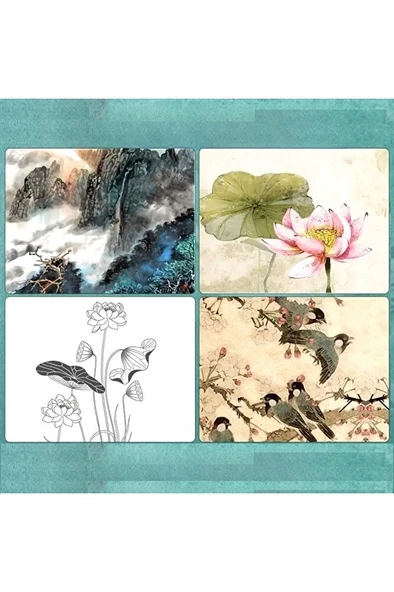 Tahrir fırça seti, çini, seramik, tezhip, minyatür, çiçek boyama, resim 11 parça-Set - Resim 3