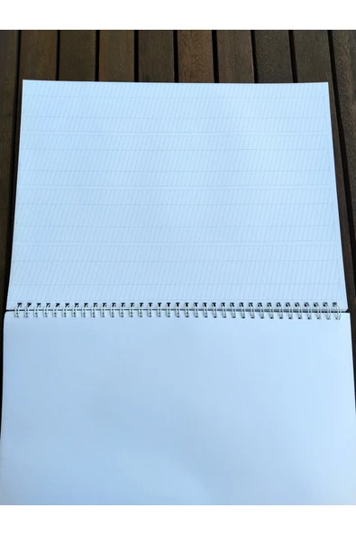 Italik Kaligrafi Defteri-ıtalik Defter-yazı Defteri (YATAY DİKEY ÇİZGİLİ-MAT KUŞE)-defolu - Resim 3