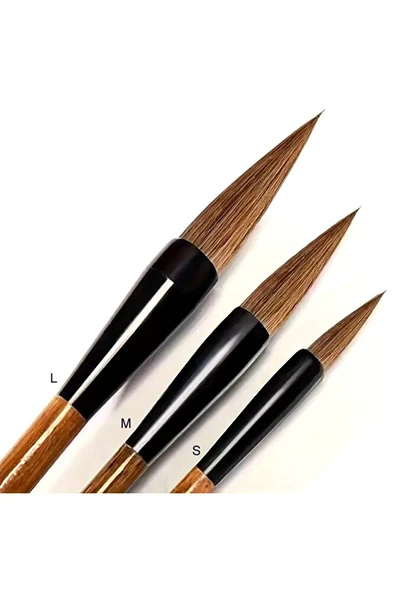 Tahrir Fırçası Seti Büyük Boy Çini, Vazo, Seramik, Sırlama, Suluboya, Çizim, Resim-üç Boy,3 Adet - Resim 8