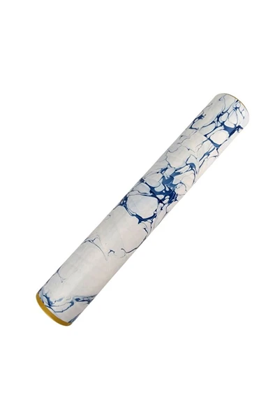 Ebru desenli kubur, fırça, kağıt , kalem saklama kutusu, süngerli silindir kutu, fırçalık-No:10 ürün görseli