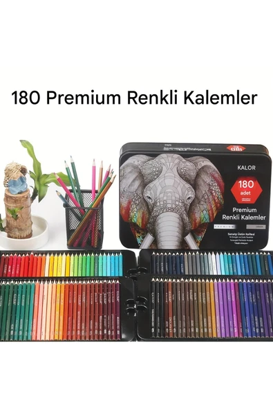 180 Renkli profesyonel sulu boya kalem seti, suluboya kalemleri, hediye kalem seti, yüksek pigment - Resim 5
