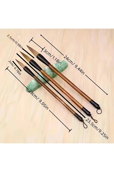 Tahrir Fırçası Seti Büyük Boy Çini, Vazo, Seramik, Sırlama, Suluboya, Çizim, Resim-üç Boy,3 Adet - Resim 6