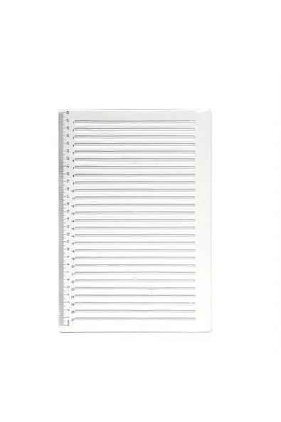 Şeffaf plastik cetvel çizgi çekme, pratik çizgi oluşturma, 1.0cm aralıklı 20.5x29.5cm - Resim 2