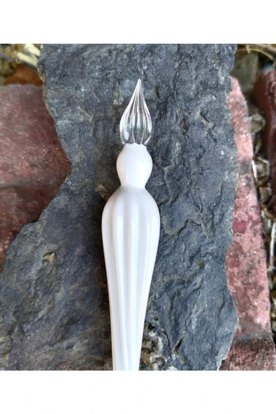 El Yapımı Cam Kalemi, Cam Kalem, Cam Çizim Kalemi, kaligrafi Kalem-Kutsal Beyaz ürün görseli