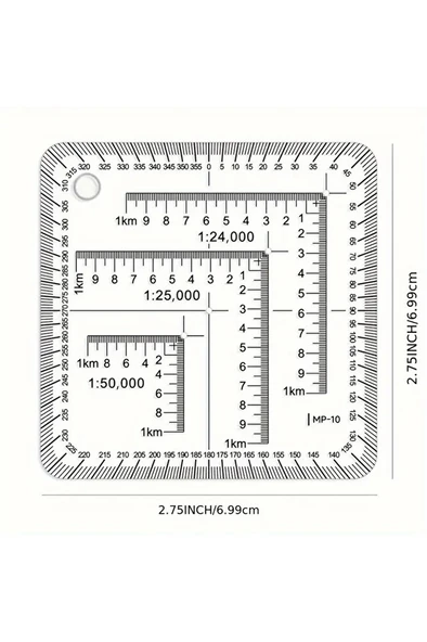 MP-10 Koordinat Cetveli, mm-cm ölçümler, Mimarlar, Mühendisler, Teknik Çizimler için-1ad ürün görseli