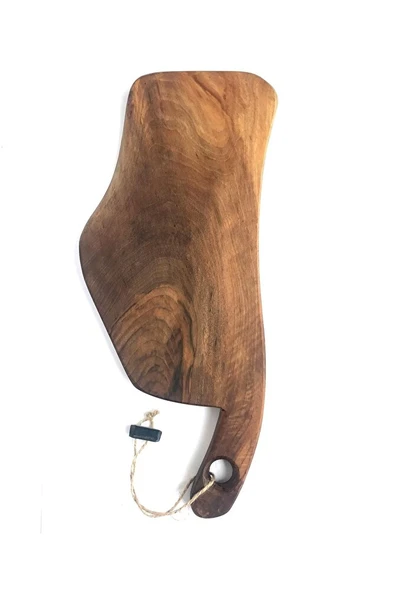Doğal Ceviz Ağacı Kesme Tahtası Satır Formunda Özel Tasarım 40x16x2.0cm No:6 ürün görseli