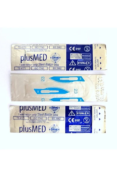 Bistüri Ucu 3 Adet Steril Karbon Çeliği (plusmed kaliteli) ürün görseli