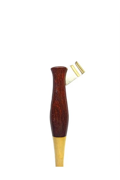 El yapımı copperplate obliq kalem profesyonel-özel deri kılıfı hediye-Stabilize ceviz ağacı - Resim 4