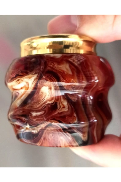 Özel el yapımı, pirinç hazneli hokka-Çekoslavakya katalin-Kahverengi desenli ürün görseli