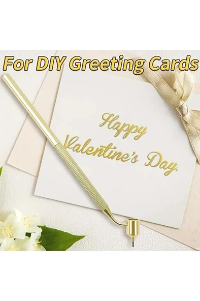 Hazneli çizgi boya kalemi, aplikatör, çini boyama, hazneli trilin, çizikleri onarmak-0.3mm - Resim 3