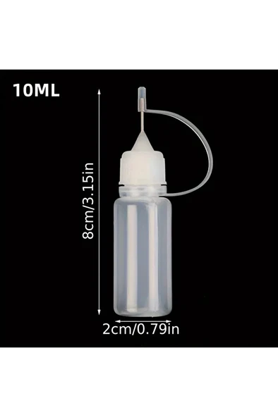 Damlalık, Aplikatör Hassas Damlalık, Çizik Onarmak, Yapıştırıcı Işleri, Hobi Işleri-10ml-5ad - Resim 4