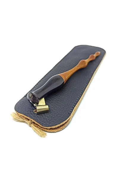 El Yapımı Copperplate Obliq Kalem Profesyonel-özel Deri Kılıfı Hediye-Akrilik Tik Ağacı - Resim 2