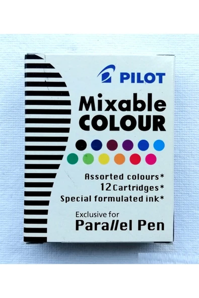 Parallel Pen Kartuş 12 Adet Farklı Renk - H - A4 - Tabaka Kağıtlar - Çok Renkli - Resim 2