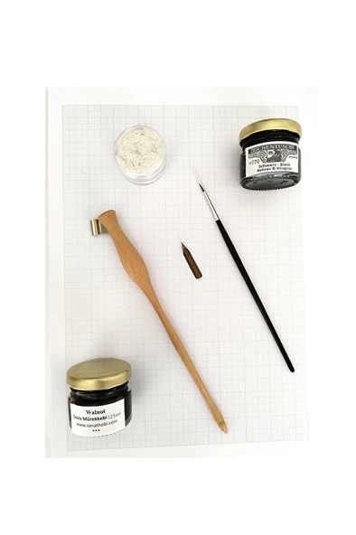 Copperplate başlangıç seti, gölge yazı, kaligrafi yazı seti - Resim 2