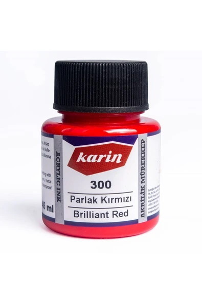 Hat Mürekkebi-kaligrafi Mürekkebi-akrilik Mürekkep Parlak Kırmızı 300-45ml ürün görseli