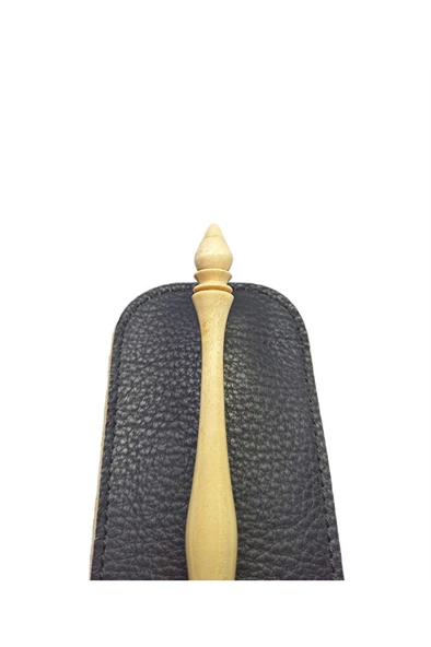 El yapımı copperplate obliq kalem profesyonel-özel deri kılıfı hediye-Stabilize ceviz ağacı - Resim 5