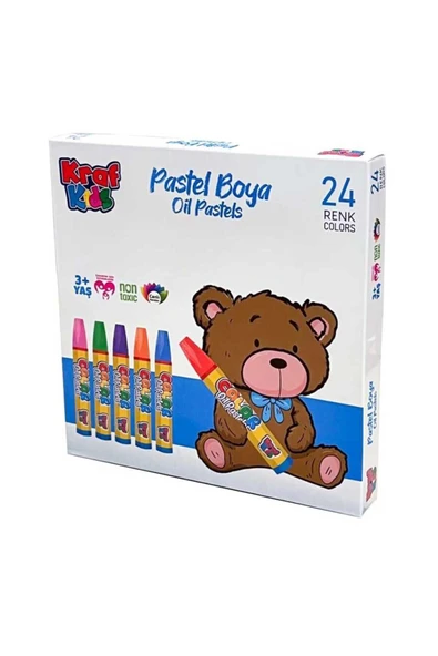 KRAF KIDS KK520 OIL PASTELS- PASTAL BOYA SETİ 24'LÜ KARTON KUTU ürün görseli