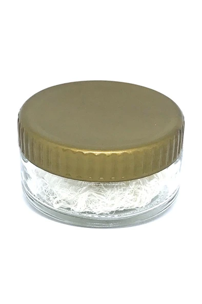 Likalı Geniş Cam Hokka Sarı (GOLD) Kapak 40ml - Resim 4