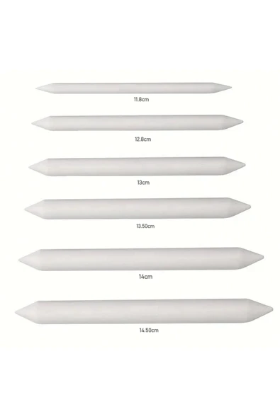Eskiz karıştırma çubukları, tortillion, kara kalem silgi, gölgelendirme, tonlama-Set 6 Adet ürün görseli