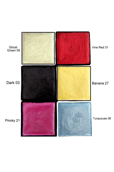 Metalik yaldız sulu boya seti, mega boy, el yapımı, profesyonel sanatçı boyası, 6 renk-set:04