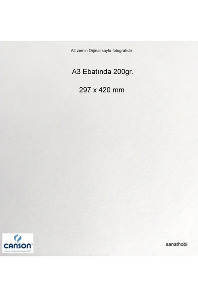 Resim kağıdı, sulu boya kağıdı, A3 (297x420mm) 200gr-10 Sayfa - Resim 4