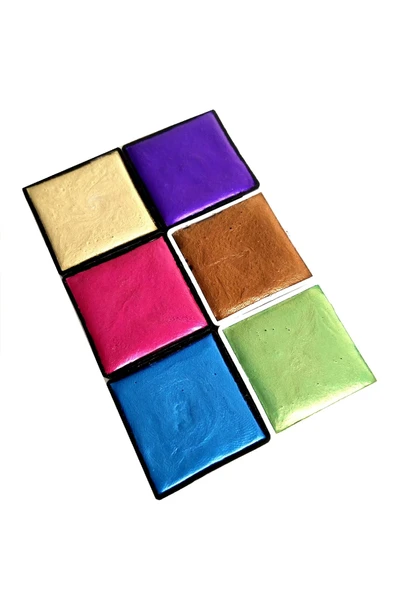 Metalik yaldız sulu boya seti, mega boy, el yapımı, profesyonel sanatçı boyası, 6 renk-set:02 - 4