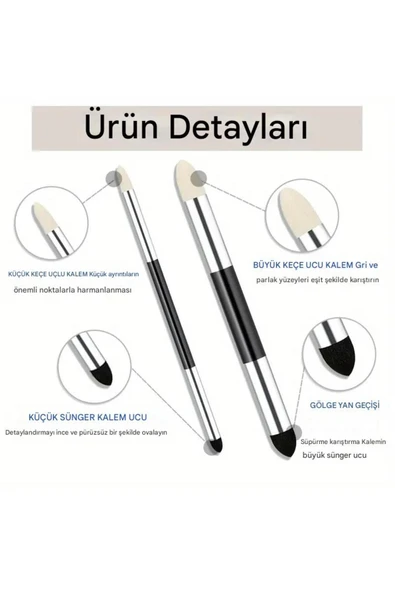Eskiz sünger-keçe silgi, yıkanabilir, kara kalem silgi, gölgelendirme, porselen boyama-2 Adet - 1