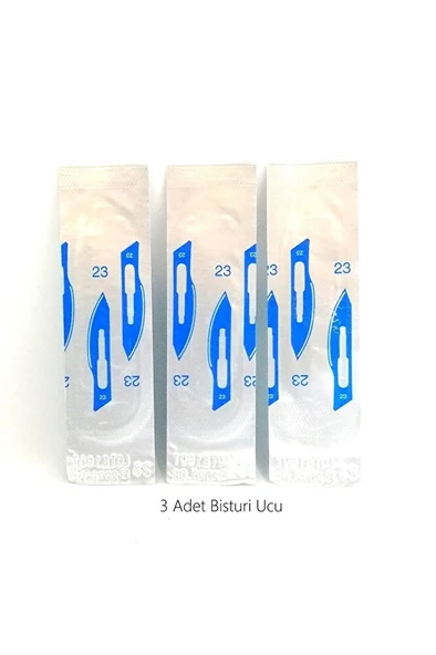 Bistüri Ucu 3 Adet Steril Karbon Çeliği (Broshe alman markası) - Resim 2