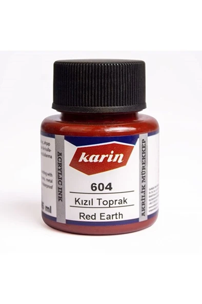 Hat Mürekkebi-kaligrafi Mürekkebi-akrilik Mürekkep Kızıl Toprak 604-45ml ürün görseli
