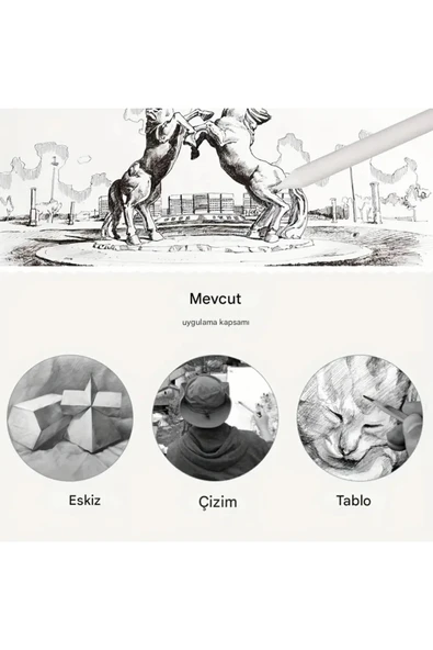 Eskiz karıştırma çubukları, tortillion, kara kalem silgi, gölgelendirme, tonlama-Set 6 Adet - Resim 2