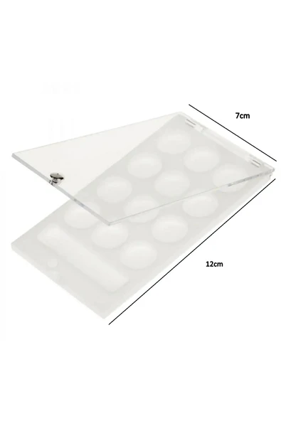 Kapaklı Minik Palet, piknik palet, saklama Kutusu, 13 bölmeli 12x7cm-30 Adet - Resim 4