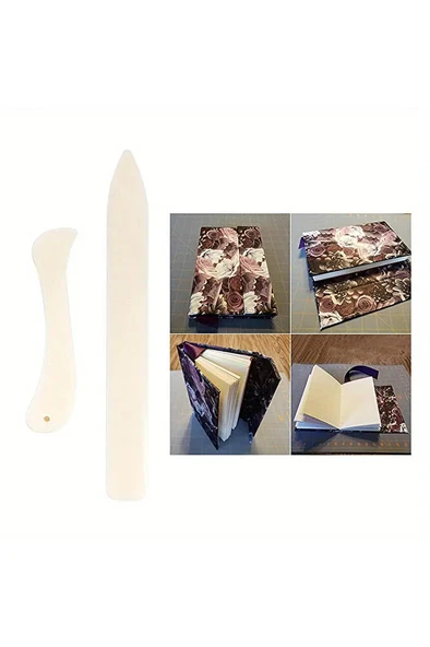 Kitap ciltleme, origami, karton katlama deri parlatma, iz yapma, şekil verme, kemik görünümlü -2 Ad - 8